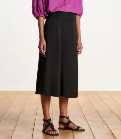 zwart satijnen formele rok