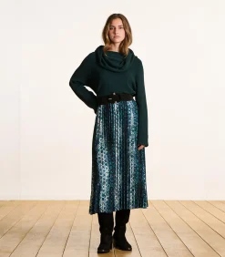 Zwarte brede elastische riem met ovale gesp