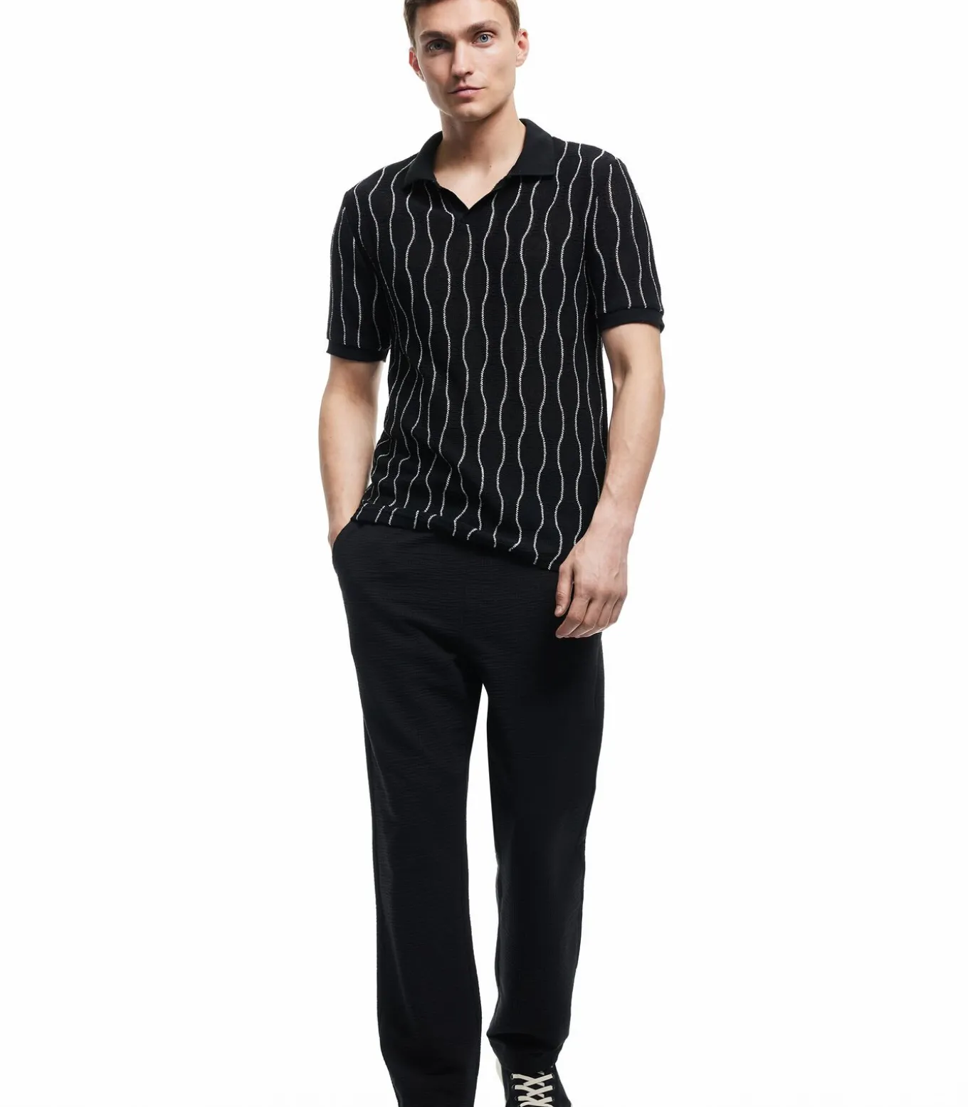 Zwarte Heren Joggingbroek met Zakdetails