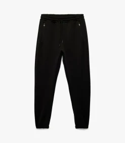 Zwarte Joggingbroek Rechte Pasvorm Met Ritszakken