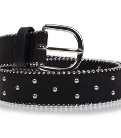 Zwarte riem met studs voor dames