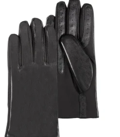 Zwarte schapenleren handschoenen voor dames