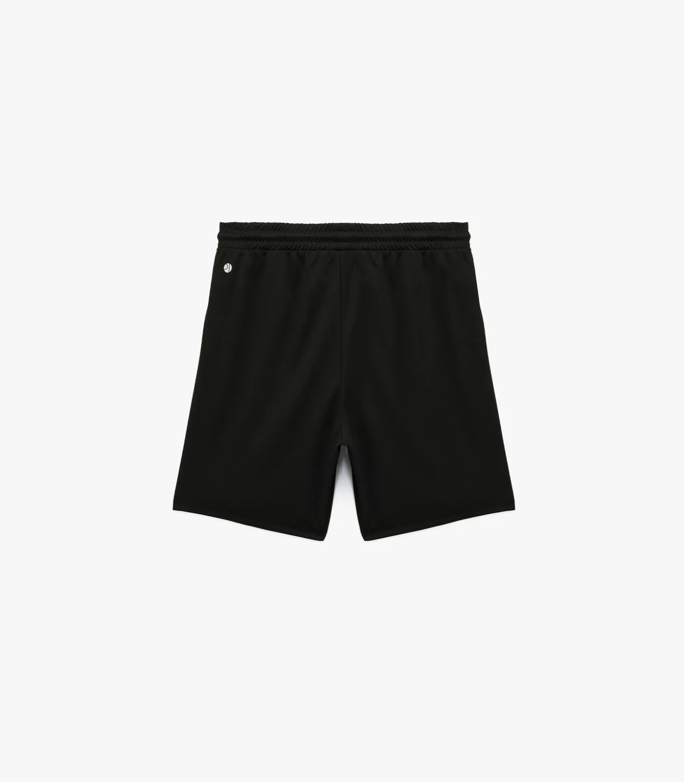 Zwarte Sportshort met Elastische Taille en Strependetail